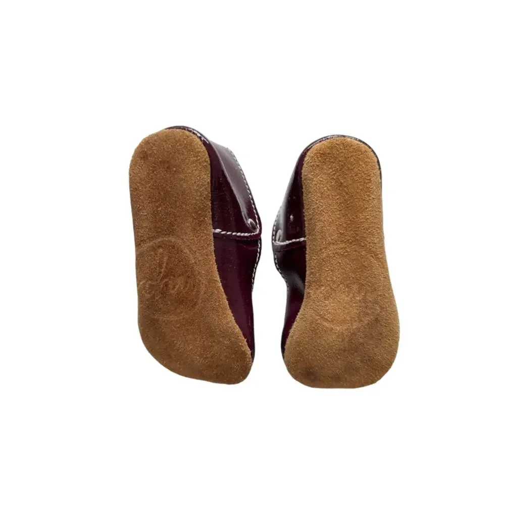 Mon Petit Patent Plum Soft Sole Shoes Size 4(9-12m)